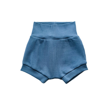 Load image into Gallery viewer, Dusty Blue Ribbed Shorties
