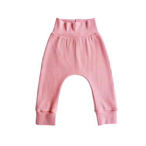 Dusty Pink Ribbed Leggings