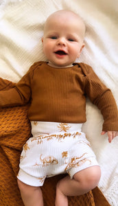 Apricot Ribbed Shorties