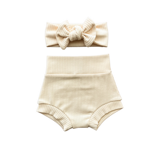 Cream Ribbed Bummies