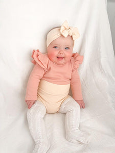 Cream Ribbed Bummies