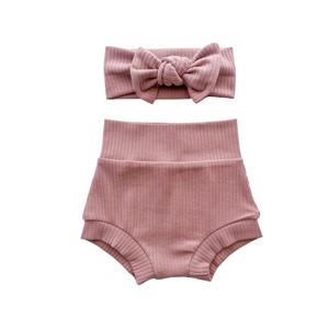 Light Rose Beige Ribbed Bummies
