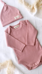 Long Sleeved Romper - Dusty Pink